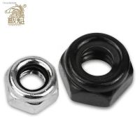 ✇✠❍ 50X M2 M2.5 M3 M4 M5 M6 304 Stainless Steel Carbon Steel Black Zinc-plated Hex Nylon Insert Lock Nut Self-locking Nylock Locknut