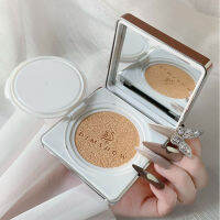 2สี BB Air Cushion Foundation คอนซีลเลอร์ Ivory สีขาวธรรมชาติไวท์เทนนิ่งแต่งหน้าเครื่องสำอางกันน้ำ Brighten พร้อมกระจกแต่งหน้า ~