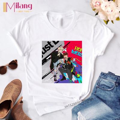 Womens Print T shirt Women Korean Idol Streetwear T-shirt Female Harajuku Ropa Tshirs Clothe tee shirts