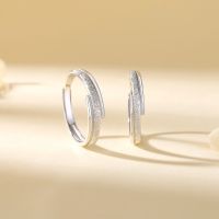 [COD]s925 แหวนคู่เงินแท้อ้อยอิ่งแหวนเคลือบอารมณ์สไตล์เกาหลีสำหรับชายและหญิงแหวนแมทช์ลุคง่ายของขวัญวันวาเลนไทน์