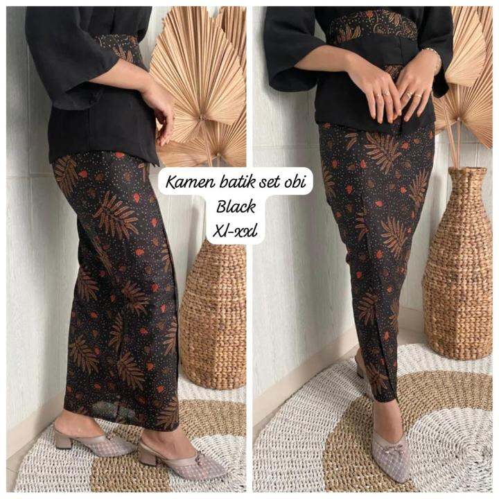 kamen batik set obi ( selendang ) busana adat kemben bawahan kebaya