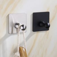 【YF】 4pcs Multi-Purpose Hooks Stainless Steel Creative Coat No Punch Behind Door Metal Adhesive Kitchen Wall Accessories