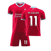 NO.11 Mohamed Saloon Men วัยรุ่นเด็กแขนสั้นกางเกงขาสั้น Jersey ชุดใหม่20-21 Liverpools ฟุตบอลคลับกีฬาการฝึกอบรมการแข่งขัน Jersey