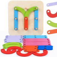 Wooden Montessori Letter Number Construction Puzzle Stacking Shape Color Sorter Game Kids Learn Educational Toys For Children