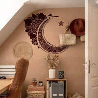 45 ซม. - 90 ซม. Wall Stencil Decor สำหรับแม่แบบภาพวาดผู้ผลิตเฟอร์นิเจอร์สีปูนปลาสเตอร์ Larges ตกแต่งดวงจันทร์ดอกไม้ S364-lihongxin2