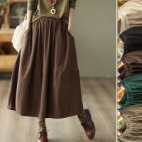 【CW】 Skirts for Fashion 2023 Korean Streetwear Corduroy Skirt Woman Q441