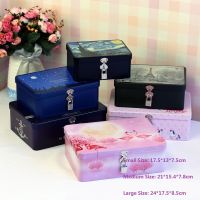 ✢✤☋ Large Tin Box With Password Lock Desktop Organizer Jewelry Card Letter Photo Sundries Secret Metal Storage Box for Home Office