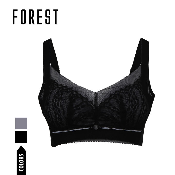1Pc) Forest Ladies Nylon Spandex Lace Bra Selected Colours