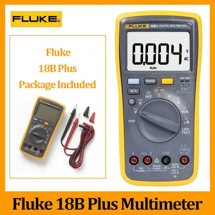 Fluke Digital Multimeter Tester 15B 17B 18B Plus AC/DC Voltage Current ...