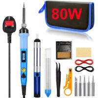 2023 NEW S6-A6 Solder Set 220V 80W Soldering Iron Kit Welding Tool Tweezers Tips Station Solder Sucker 200~450℃ Soldering Tool Kit