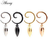 Alisouy 1PC สแตนเลสเกลียว Taper Cone Ear Weights Heavy Expander Stretcher ปลั๊กเครื่องวัดต่างหู Body Piercing เครื่องประดับ