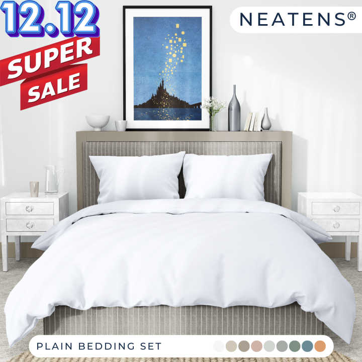PLAIN BEDDING SET (DUVET COVER AND DUVET SET) NEATENS Lazada PH