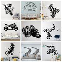 Creative Road And Motorcycle Wall Stickers For Cycle Lovers Living Room Bedroom Kids Room Home Decoration Sticker Decal Mural Wall Stickers  Decals