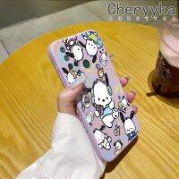 Chenyyka เคสสำหรับ Realme 7i Realme C17แฟชั่นรูปแบบ Pochacco นุ่มบางเคสมือถือด้านข้างขอบสี่เหลี่ยมกรอบซิลิโคนนิ่มเคสป้องกันการกระแทก