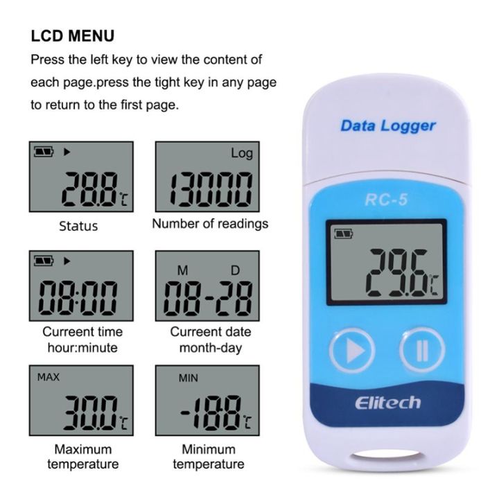 elitech-rc-5-high-precision-digital-usb-temperature-data-logger-for-warehouse-storage-refrigerated-transport-laboratory