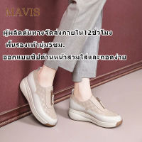 Soft Shoes 4cm new breathable leather shoes female high heel shoes light Korean casual shoes