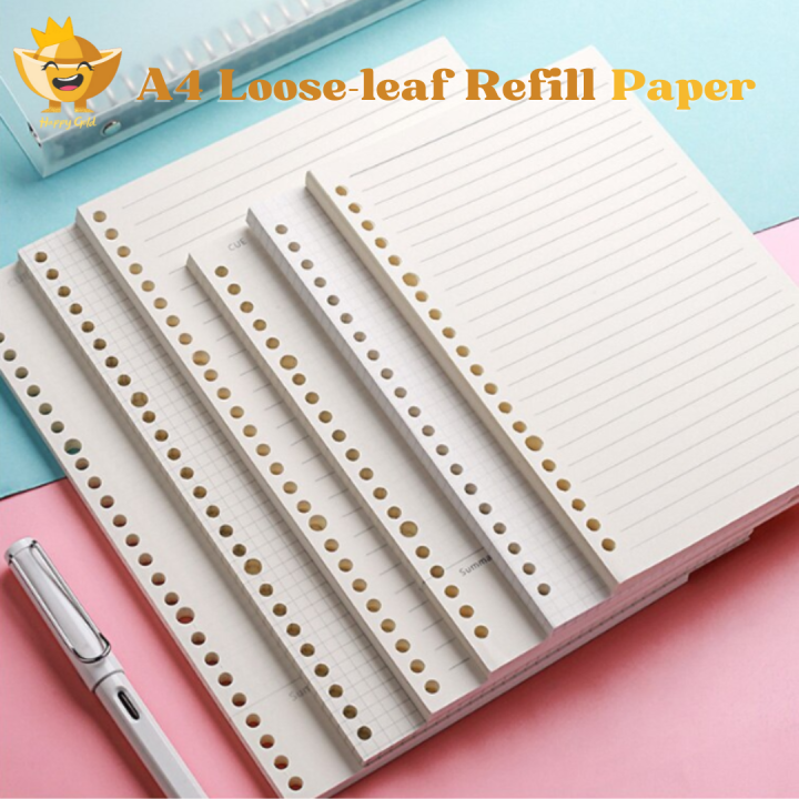 𝓗𝓖 A4 Refill LooseSheet Core Replacement Paper Loose 30 holes