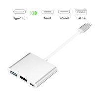 3 in 1 Type C HUB USB C To HDMI-Compatible Splitter USB 3.0 Charging Adapter for Mac Air Pro Huawei Mate10 Samsung S8 Plus Adapters