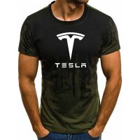 ﹉  T-Shirts Summer Tesla Logo Car 3D Print Streetwear Men Women Sports Fashion Oversized Crew Neck TShirt Kids Tees Tops T Shirt