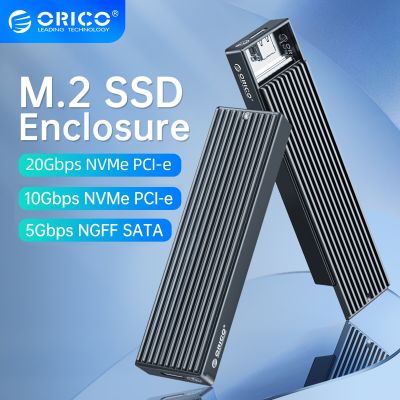 M.2 Orico NVME SSD Enclosure Type-C โซลิดสเตทไดรฟ์5Gbps 20Gbps 10Gbps เคส SSD SATA เอสเอสดี NGFF เคส HDD สาย USB กล่อง SSD Feona