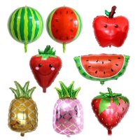 【DT】hot！ Cartoon Birthday Fruit Aluminum Foil Balloon Strawberry Pineapple Watermelon Event Decoration Supplies