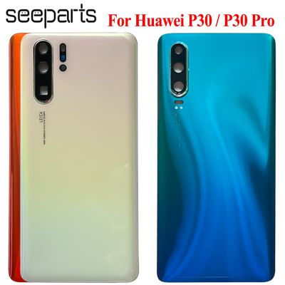 Battery Glass Door With Lens For Huawei P30 Pro VOG-L29 L04 Back Cover Glass Repair Parts For Huawei P30 ELE-L09 L29 Back Cover Replacement Parts