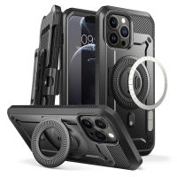 For iPhone 13 Pro Max Case 6.7“ 2021 SUPCASE UB Pro Mag Full-Body Rugged Belt-Clip Case with Built-in Screen Protector Kickstand