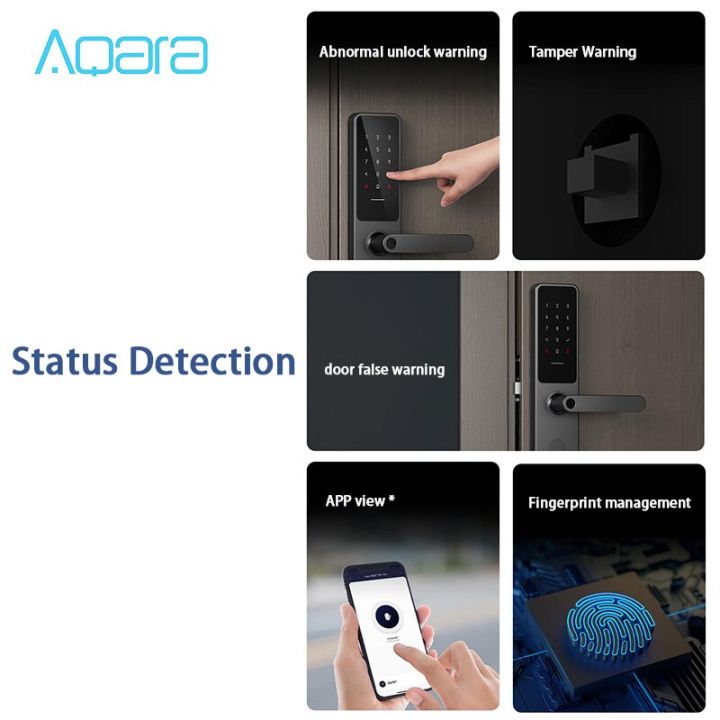aqara-a100โปรประตูล็อคอัจฉริยะปลดล็อคลายนิ้วมือ-zigbee-รหัสผ่านบลูทูธ-nfc-ทำงานร่วมกับ-apple-ชุดบ้านที่ล็อคประตูอัจฉริยะ