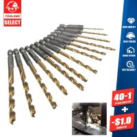 13pcs 1.5mm-6.5mm High Speed Steel Titanium Coated Drill Bit Set 1/4 Hexagonal Handle Drilling Tool Power Tools Accessories Drills Drivers