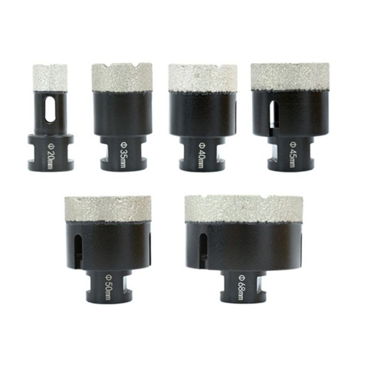 6pcs-m14-thread-diamond-dry-vacuum-brazed-drilling-core-bits-set-porcelain-tiles-granite-hole-saw-tool