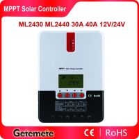 GTMT ML2430/ML2440 30A/40A 12V24V Auto MPPT Solar Charge Controller for batteries solar PV regulator Charger with BT-1 RM-5 LCD