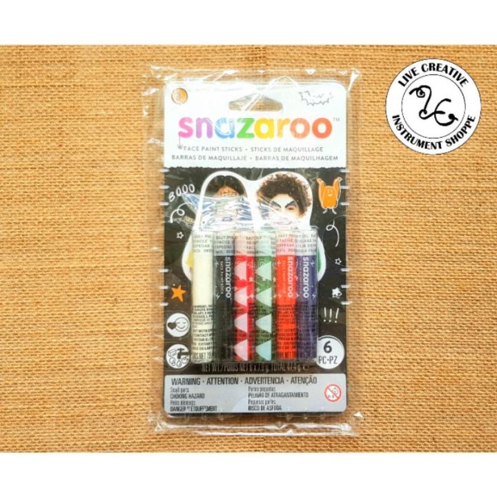 Snazaroo Face Paint Sticks 6 Set Halloween