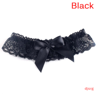 djsrg White/Black Lace Ribbon bowknot งานแต่งงานเจ้าสาว Hen ของขวัญ garters ปรับ legring