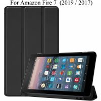 《Voice of The Times》สำหรับ Amazon Kindle Fire 7 2019ที่ครอบคลุมกรณีป้องกัน KindleFire 7 2017ปลอก Fire7ธุรกิจยืนเชลล์ Capa F Undas