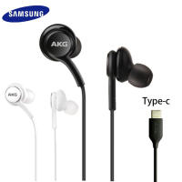 【 Stock】Original สำหรับ Samsung AKG หูฟัง EO-IG955 Type-C หูฟังพร้อมไมโครโฟนหูฟังสำหรับ Galaxy S20 S10 S9 S8 S7 Huawei Xiaomi Vivo โทรศัพท์สมาร์ท