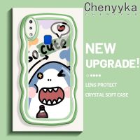 "Chenyyka เคสสำหรับ VIVO Y91 Y91i Y95  เคสการ์ตูตูนน่ารัก ฉลามใหม่มาการองคลื่นขอบกันกระแทกใสนุ่มเคสมือถือโปร่งใส กล้องถ่ายรูปที่สร้างสรรค์ซิลิก้าเจลฝาครอบป้องกัน"