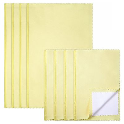 8Pcs Polishing Cloth Set Large Jewelry Cleaning Cloths Silver Polishing Cleaning Cloth,11X14inch and 6X8inch