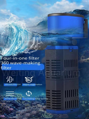 Fish tank water pump built-in filter, three-in-one filtration, aeration filter pump, oxygen submersible pump, aquarium accessori