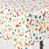 ❁ Dinosaur Party Disposable Tablecloth Jungle Plant Dinosaur Print Tablecloth Kids Happy Dinosaur Dinosaur Birthday Party Supplies