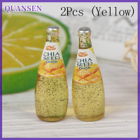 QUANSEN 2/5ชิ้น1:12 dollhouse Miniature Fruit drink bottle ตุ๊กตาบ้านอุปกรณ์เสริมของเล่น