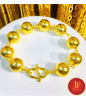 สร้อยข้อมือเม็ดประคำ ขนาดเม็ด10มม. นำ้หนัก1บาท ทองหุ้ม ทองชุบ สวยเสมือนจริง JPgoldjewelry