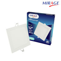 สินค้าใหม่แนะนำ Mirage แท้100% โคมพาแนลไลท์แอลอีดีทรงกลม/ทรงเหลี่ยม กรอบขาว 5 นิ้ว 9 วัตต์ 6 นิ้ว 12 วัตต์ เดย์ไลท์ แบบฝังในฝ้าเพดาน ประกัน 1 ปี u