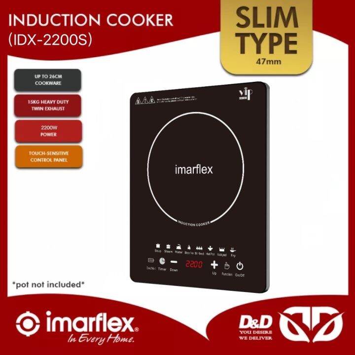 Imarflex IDX2200S Induction Cooker 2200W Inverter Stove Multiple
