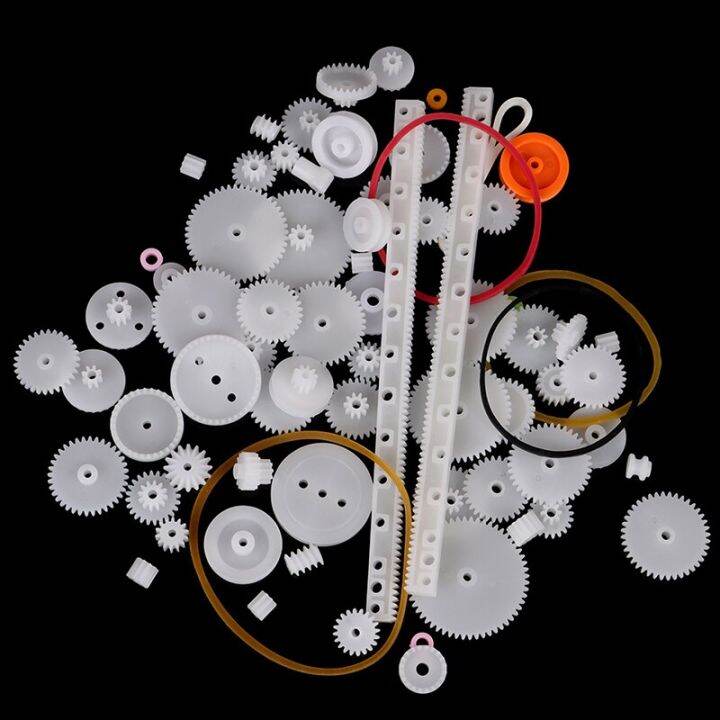 75PCS/set Plastic Gear Rack Pulley Belt Worm Gear Singleand Double