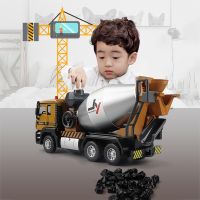 1/30 Alloy Mixer Truck Toy Car for Children Concrete Cement Truck Boy Toys Engineering Vehicle Model Set Gift Engineering Truck