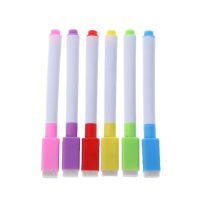 【cw】 6Pcs/Set Whiteboard Erasable With Eraser School Supplies