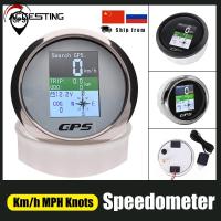 85มม. GPS Speedometer พร้อมเสาอากาศ GPS สำหรับเรือรถมอเตอร์ Yacht หน้าจอ TFT เครื่องวัดระยะทางกันน้ำปรับ Trip ODO COG โวลต์มิเตอร์