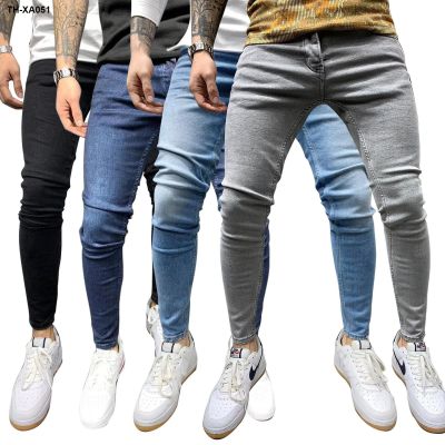 ✕☏❦ High-quality European and American mens stretch skinny skinny jeans Jindian four-color hot style