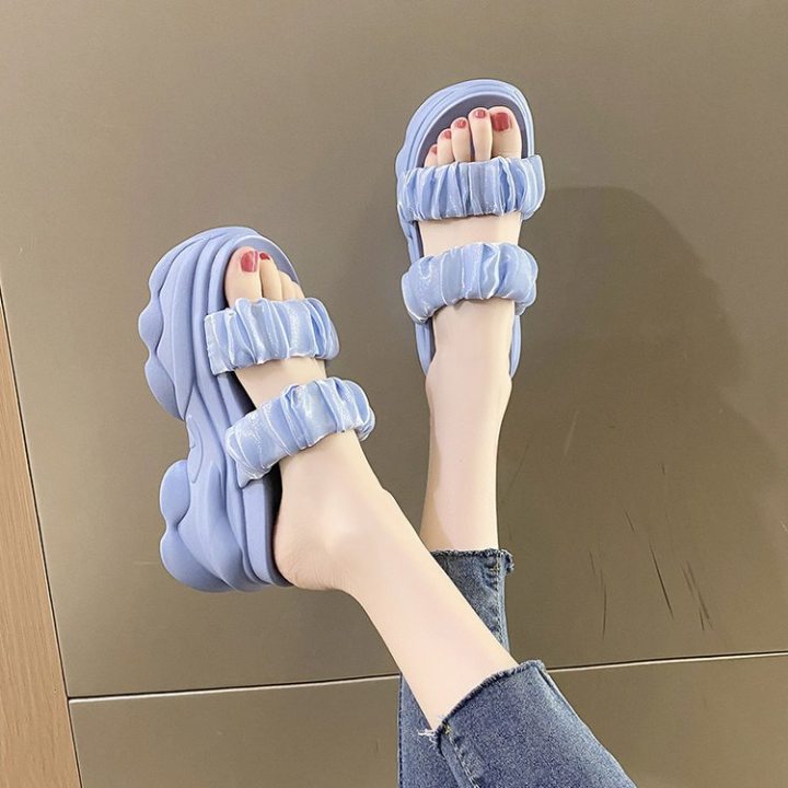 พร้อมส่ง-รองเท้าส้นตึก-ส้นตึก-รองเท้าผู้หญิง-รองเท้าแฟชั่น-สูง7cm-size34-39