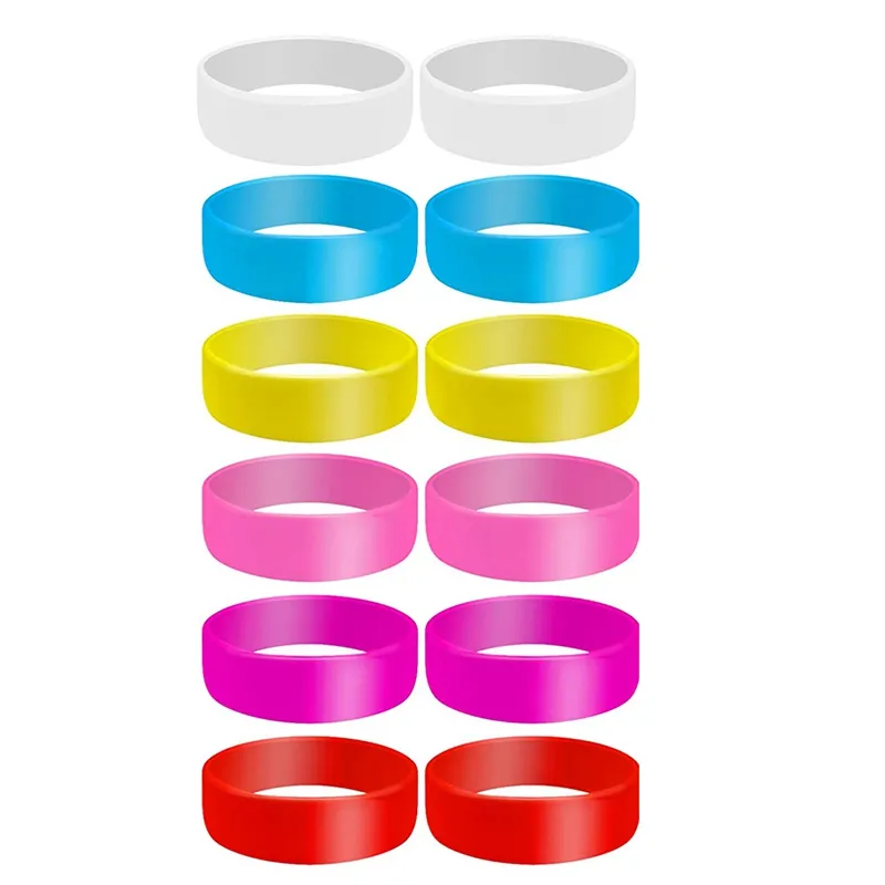 12 Pcs Silicone Bands for Sublimation Tumbler Heat Resistant